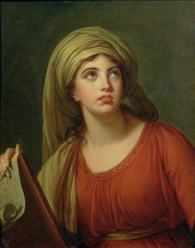 صورة إيما هارت (c.1765-1815) في وقت لاحق ليدي هاميلتون ، كإحدى العرافة ، حوالي 1792 بواسطة إليزابيث لويز فيجي ليبرون