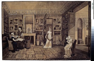 غرفة الرسم في منزل الأمير إيفان إيفانوفيتش بارياتينسكي (1772-1825) في ألتونا (غرفة الرسم في منزل بارياتينسكي في ألتونا). رسم ماري لويز إليزابيث فيجي ليبرون (فيجي ليبرون) (1755-1842) بواسطة إليزابيث لويز فيجي ليبرون