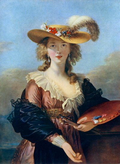 بورتريه ذاتي في قبعة من القش ، c1782 ، 1912. بواسطة إليزابيث لويز فيجي ليبرون