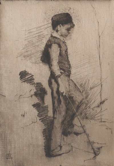 فتى بعصا ، 1881-83. بواسطة إليزابيث أديلا فوربس
