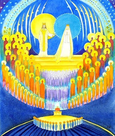 في Mass ، نحن متحدون مع شركة Heaven بأكملها ، 2001 (w - c على الورق) بواسطة إليزابيث وانج