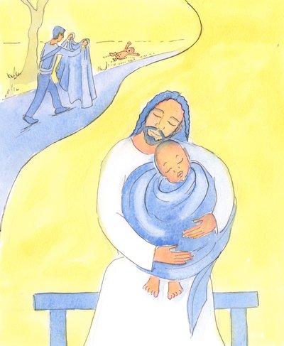 المسيح سريع لتعزيةنا في الصعوبات التي نواجهها ، 2004 (w - c على الورق) بواسطة إليزابيث وانج
