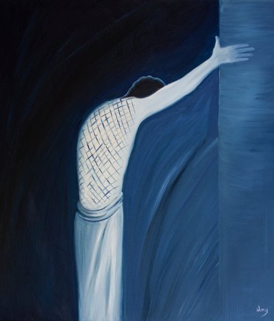 سمح الآب لابنه أن يتحمل آثار الخطيئة من أجل خلاصنا ، 2001 (زيت على ظهر السفينة) بواسطة إليزابيث وانج