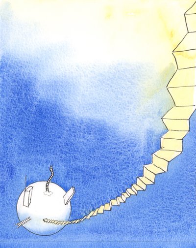ربما كانت هناك محاولات من قبل الرجال للوصول إلى الجنة ، 2004 (ث - ج على الورق) بواسطة إليزابيث وانج