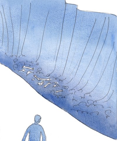 نحن محقون في الحديث عن "الوقوع" في الخطيئة ، أو عن خطر السقوط "في الجحيم" ، 2004 (ث - ج على الورق) بواسطة إليزابيث وانج