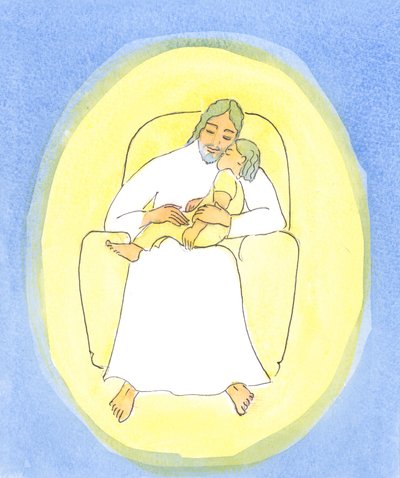 عندما يستقبله صديق للمسيح في المناولة المقدسة ، ولكنه مريض جدًا ومرهق من أن يصلي ، يمكنها أن تتأكد من أن المسيح `` يحملها &39;&39; في رعايته المحبّة تمامًا كما سيحمل طفلًا مريضًا.، 2004 (w - بواسطة إليزابيث وانج