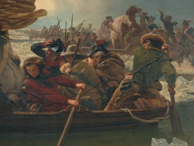 واشنطن عبور نهر ديلاوير ، 25 ديسمبر 1776 بواسطة إيمانويل جوتليب لوتز