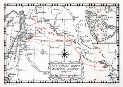 القوافل وطرق البريد السريع والحج في الصحراء السورية 1937 بواسطة ايمري ووكر