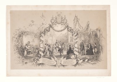 صحيفة تذكارية حول عودة القوات بعد الحرب 1848-1850 بواسطة يوهان فريدريك هوكيرت