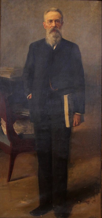 صورة للمؤلف نيكولاي ريمسكي كورساكوف 1844-1908 ، ج. 1900 بواسطة اميل اوسكاروفيتش فيزل