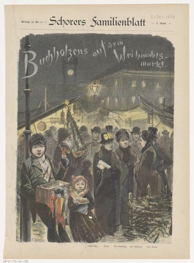 عائلة Buchholz في Kerstmarkt Buchholzens في سوق الكريسماس (العنوان على الكائن) بواسطة R. Tetten (ربما)