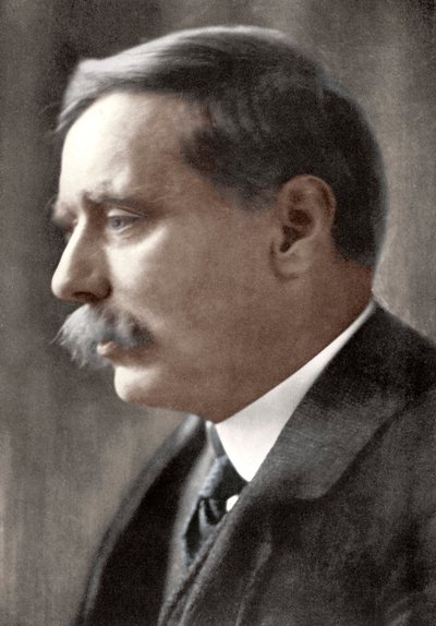 هربرت جورج ويلز ، الروائي البريطاني ، 1914. بواسطة إميل أوتو هوب
