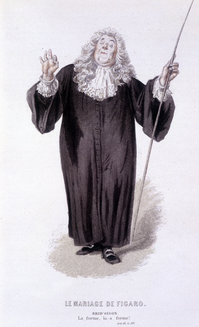 عمل كامل من قبل Beaumarchais (1732-1799) بواسطة Edouard Fournier. رسم اميل بايارد. إد. لابلاس ، سانشيز إت سي ، باريس 1876. هذا هو Brid