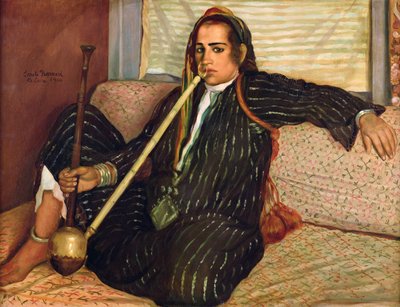 تدخين Haschich ، 1900 بواسطة اميل برنارد