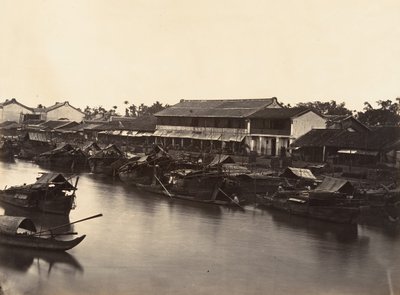 منظر لصحيفة كولين المدينة الصينية رقم 3 ، سايغون ، كوشين الصين ، 1866. بواسطة إميل جسيل