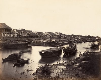 منظر لصحيفة كولين المدينة الصينية رقم 5 ، سايغون ، كوشين الصين ، 1866. بواسطة إميل جسيل