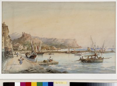 منظر لميناء Cassis Watercolor بواسطة Emile Henry (1822-1920) Fondation regards de Provence، Marseille بواسطة اميل هنري