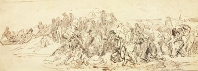 عبور اللوار في أكتوبر 1793 (حبر على ورق) بواسطة إميل جان هوراس فيرنيه