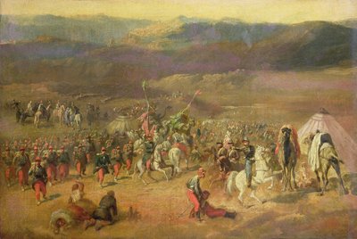 الاستيلاء على حاشية عبد القادر (1808-1883) أو معركة إيسلي في 14 أغسطس 1844 ، 1844-63 بواسطة إميل جان هوراس فيرنيه
