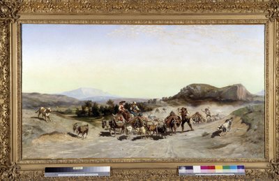 جبل سانت فيكتوار والترحيل لوحة رسمها إميل لوبون (1809-1863) 1847 قاتمة 71x132 سم. بواسطة اميل لوبون