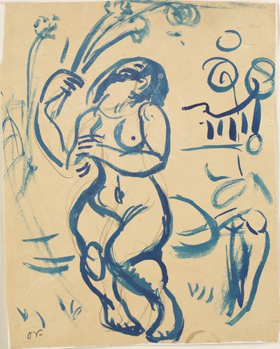 امرأة عارية واقفة. بواسطة Emile Othon Friesz
