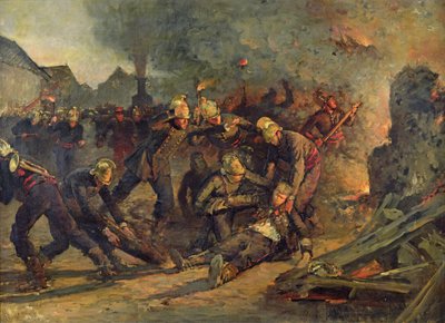 وفاة المقدم فرويديفاو (1850-1887) من فرقة إطفاء باريس ، 1887 بواسطة إميل رينارد