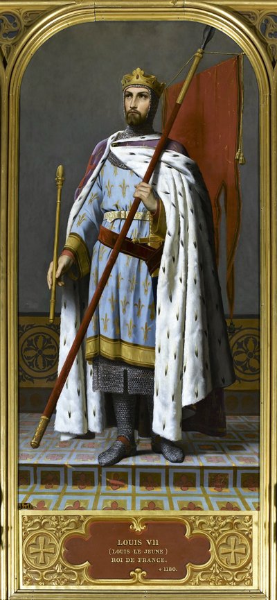 الملك لويس السابع ملك فرنسا 1120-1180 ، 1842. بواسطة Emile Signol