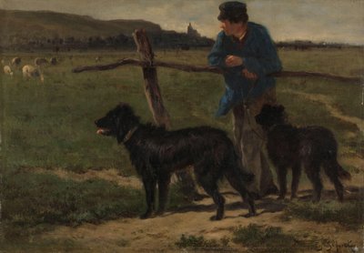 مزارع مع الكلاب بواسطة Emile van Marcke de Lummen