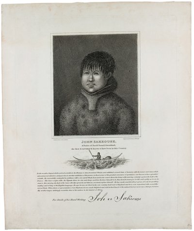 جون ساكوز ، من جاكوب ساوند ، غرينلاند ، أول Esquimaux معروف في هذا البلد ، 1816 بواسطة إميليا أندرسون