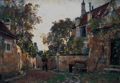منزل عمي Pescherard في القلعة في Loches. 1882 (زيت على قماش) بواسطة إيمانويل لانسير