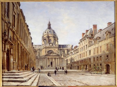 محكمة السوربون القديمة في باريس. رسم إيمانويل لانسير (1835-1893) بواسطة إيمانويل لانسير