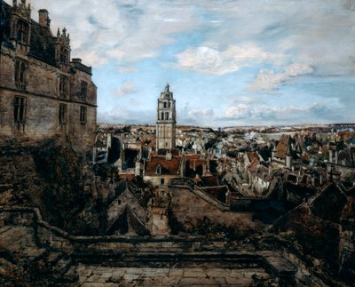 منظر من تراس قلعة Loches ، 1884 بواسطة إيمانويل لانسير