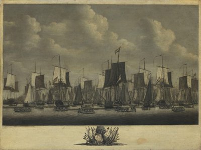 الأسطول يغادر ميناء فليسينجين ، 1804 بواسطة جاكوب شوارتزنباخ