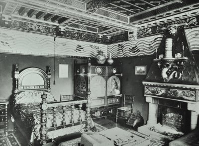 9 طريق ميلبوري: غرفة نوم ، 1890 بواسطة مصور انجليزى