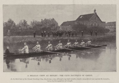 طاقم بلجيكي في Henley ، نادي Nautique of Ghent بواسطة مصور انجليزى