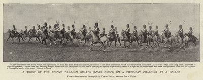 فرقة من حراس التنين الثاني (Scots Greys) في يوم الشحن في جالوب بواسطة مصور انجليزى