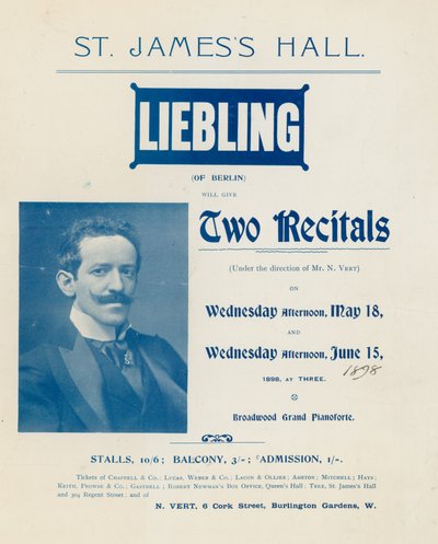 إعلان عن حفل موسيقي من Liebling من برلين بواسطة مصور انجليزى