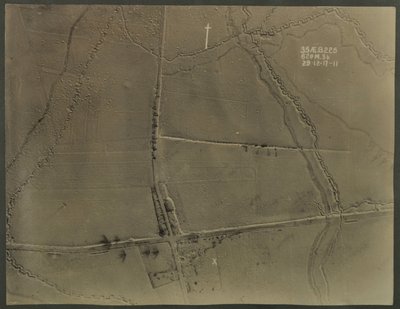 صورة جوية مع خنادق الحرب العالمية الأولى ، 1917 بواسطة مصور انجليزى