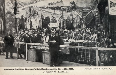 African Exhibit, Missionary Exhibition, St Jamess Hall, Manchester, 6 to 16 February 1907 (b/w photo) بواسطة مصور انجليزى
