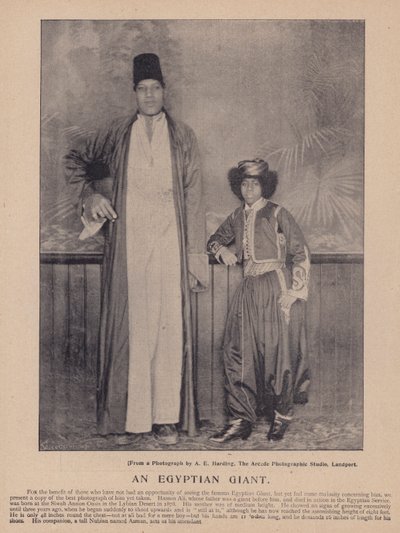 عملاق مصري (صورة بالأبيض والأسود) بواسطة مصور انجليزى