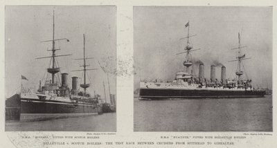 بيلفيل ضد سكوتش غلايات ، سباق الاختبار بين الطرادات من Spithead إلى جبل طارق بواسطة مصور انجليزى