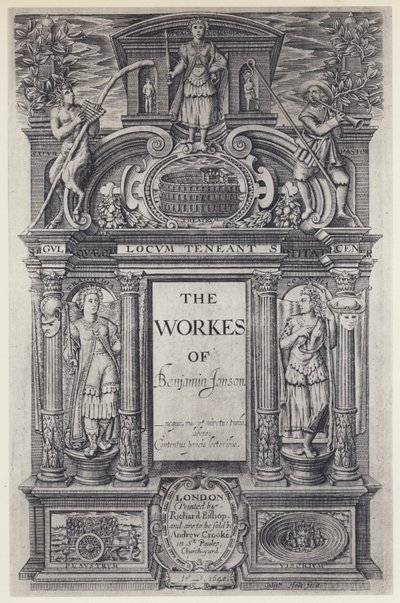بن جونسون ، The Workes ، Workes ، W Stansby 1616 (b / w photo) بواسطة مصور انجليزى