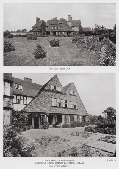 Berrydown Court ، Overton ، Hampshire ، إنجلترا (b / w photo) بواسطة مصور انجليزى