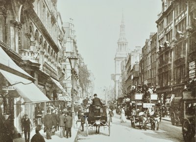 تشيبسايد ، ينظر شرقاً ، مدينة لندن ، 1890 بواسطة مصور انجليزى