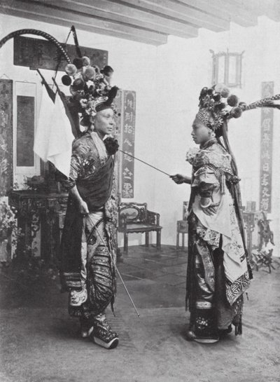 Chinese actors (b/w photo) بواسطة مصور انجليزى