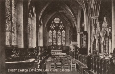 Christ Church Cathedral, Latin Chapel, Oxford (b/w photo) بواسطة مصور انجليزى