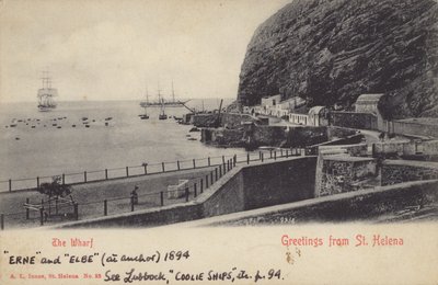 Coolie سفن Erne و Elbe ، St Helena بواسطة مصور انجليزى