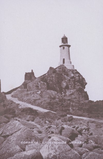 Corbiere Lighthouse Jersey (b/w photo) بواسطة مصور انجليزى