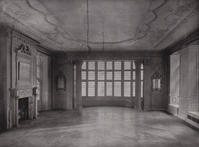 Drawing-Room ، المطلة على الخليج ، Ashorne Hill House ، بالقرب من Leamington ، إنجلترا (b / w photo) بواسطة مصور انجليزى