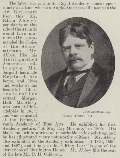 Edwin Abbey, RA  بواسطة مصور انجليزى